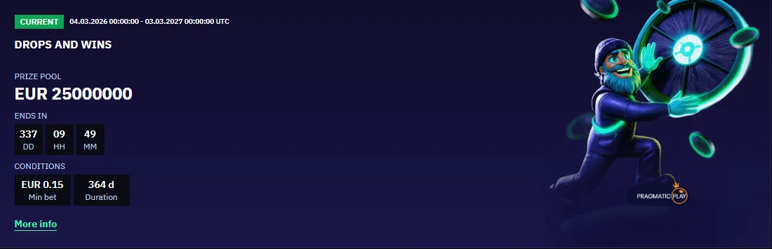 Win Now tournament — big prize pool